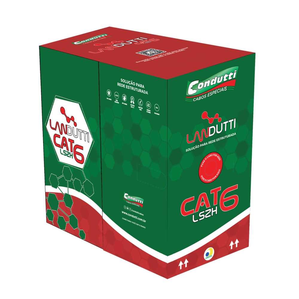 cabo landutti utp cat6 lszh-3 caixa com 305m cinza - condutti